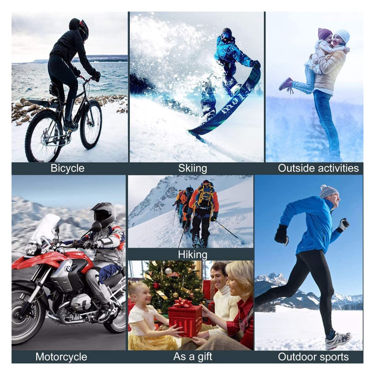 CHEWYNP Guantes calefactables de Piel sintética, para Hombres y Mujeres, Guantes térmicos eléctricos Impermeables, cálidos y cómodos, además de Forro de Terciopelo, Pantalla táctil con Bat