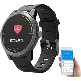 Newgen Medicals Fitness Watch Fitness Watch with Bluetooth Heart Rate and ECG Display App IP67 Fitness Watch with ECG Function Smartwatch Women