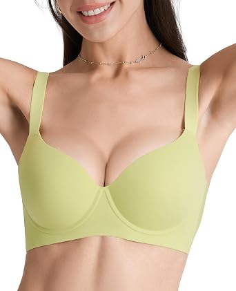 حمالات الصدر تي شيرت سلس للنساء الظهر تنعيم الراحة مبطن بخفة دعم حمالة الصدر Underwire