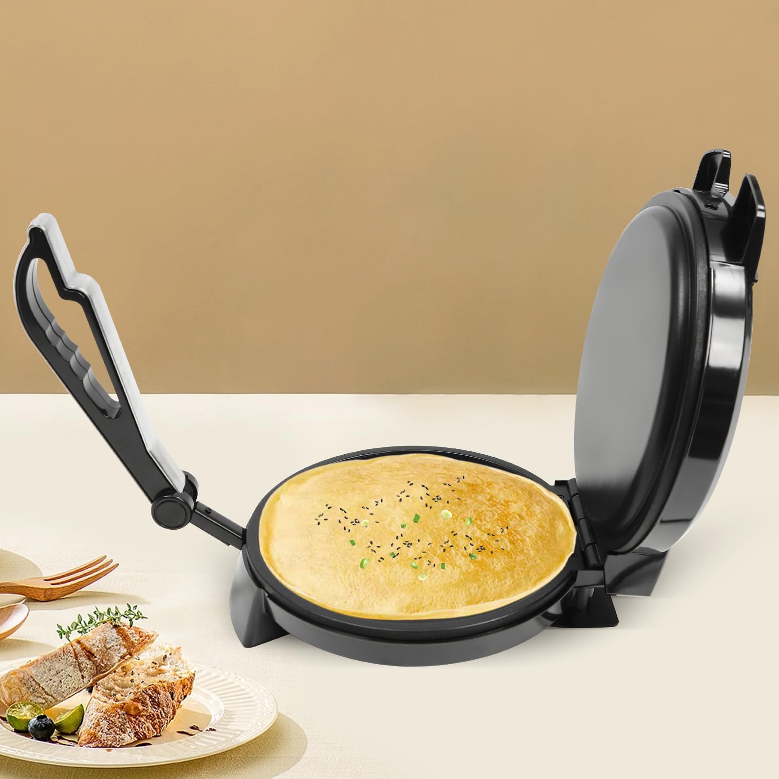 Roti Maker Elektrische Chapati tortilla-persmaker, dubbelzijdige