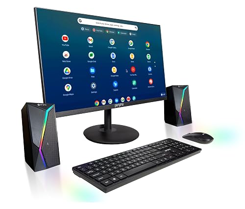 BlairTech Google ChromeOS Flex All-in-One Desktop PC with 24' Monitor | Intel Core i5 | 8 GB RAM, 128GB SSD, RGB Speaker