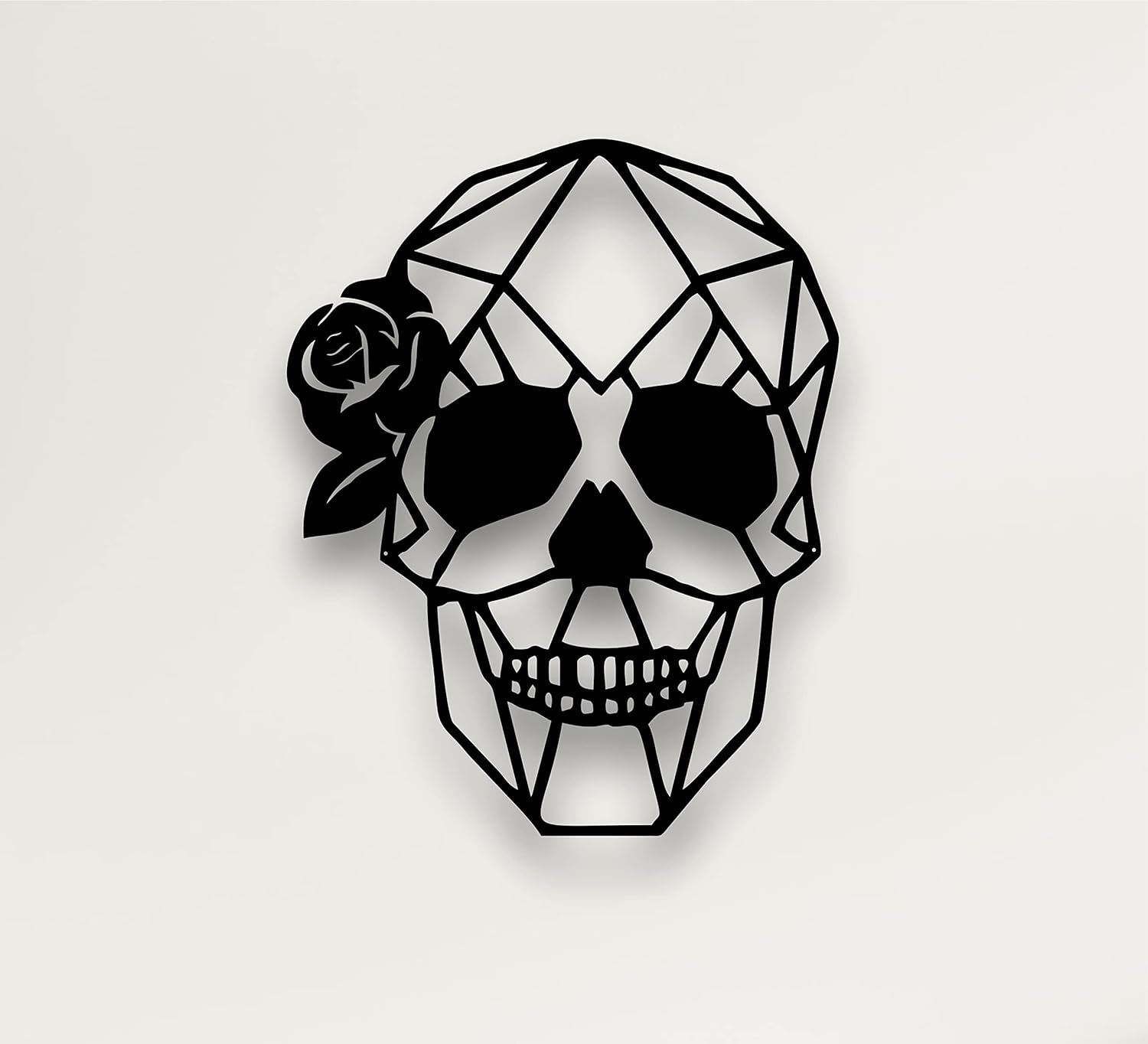 DEKADRON Metal Wall Art Skull - Viva la Vida - 3D Wall Silhouette Metal Wall Decor Home Office Decoration Bedroom Living Room Decor Sculpture (17" W x 24" H/43x61cm)