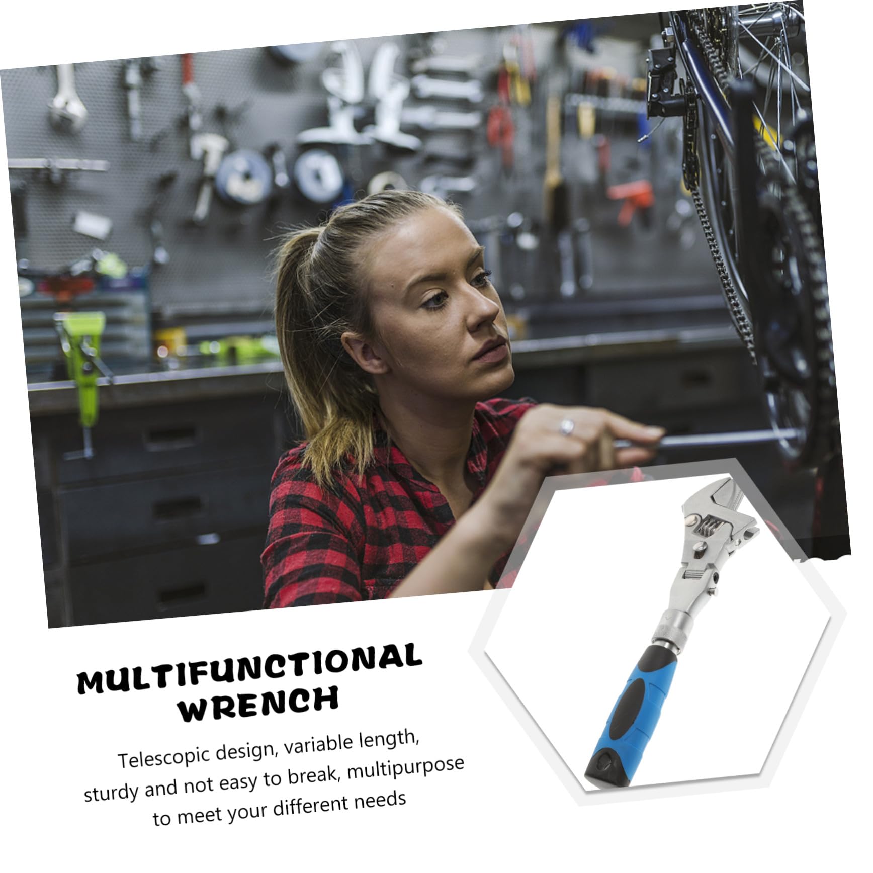 DOITOOL Llave de Trinquete Multifuncional Plegable Mango Giratorio 180 Grados, Acero Cromo-molibdeno Resistente y Diseño Telescópico para Mantenimiento Mecánico y Automotriz
