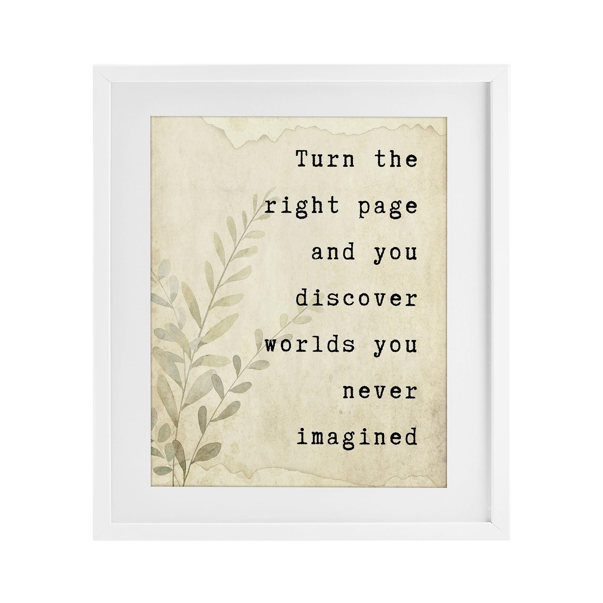 Stupell Industries 'Literary Wonders Quote', Framed Print Under Glass, White, 17 x 21 Inches, Easy to Hang and Sturdy, Made in USA, by Julia Frost