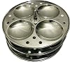 Best Stainless Steel Idli Cooker Maker 3-Rack Idli Stand idli steamer steel Plates Idli Stand, 3 Tier SS idali stand Makes 12, Silver Kitchen Appliances, cookware utensils 7 inch