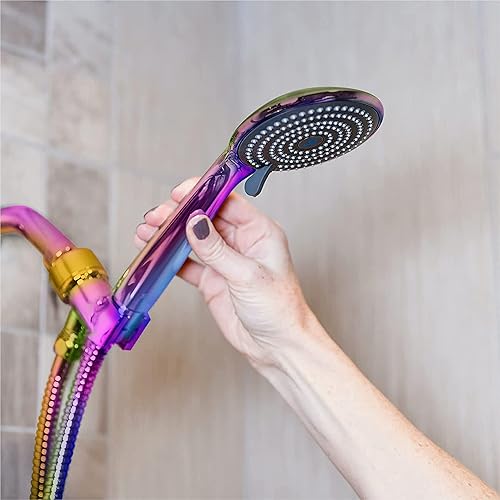 Miniatura 2 de SparkPod Cabezal de ducha de mano  Lluvia de gran angular de 3 funciones de alta presión  Masaje y modo de pulverización de cuerpo completo