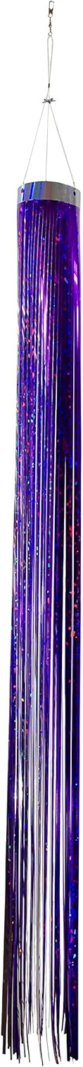 In the Breeze 9056 Purple Mylar Holographic Windsock