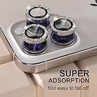 Vista 162 de Misea [3+1] for iPhone 14 Pro/iPhone 14 Pro Max Camera Lens Protector Bling, 9H Tempered Glass Camera Cover Screen Protector Metal Individual Ring
