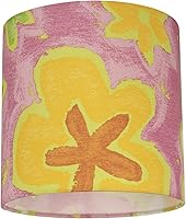 Vista 12 de Aspen Creative 31234A pantalla para lámpara de transición en forma de cilindro con diseño de araña en blanco y patrón de círculos plateados, 20,3 cm