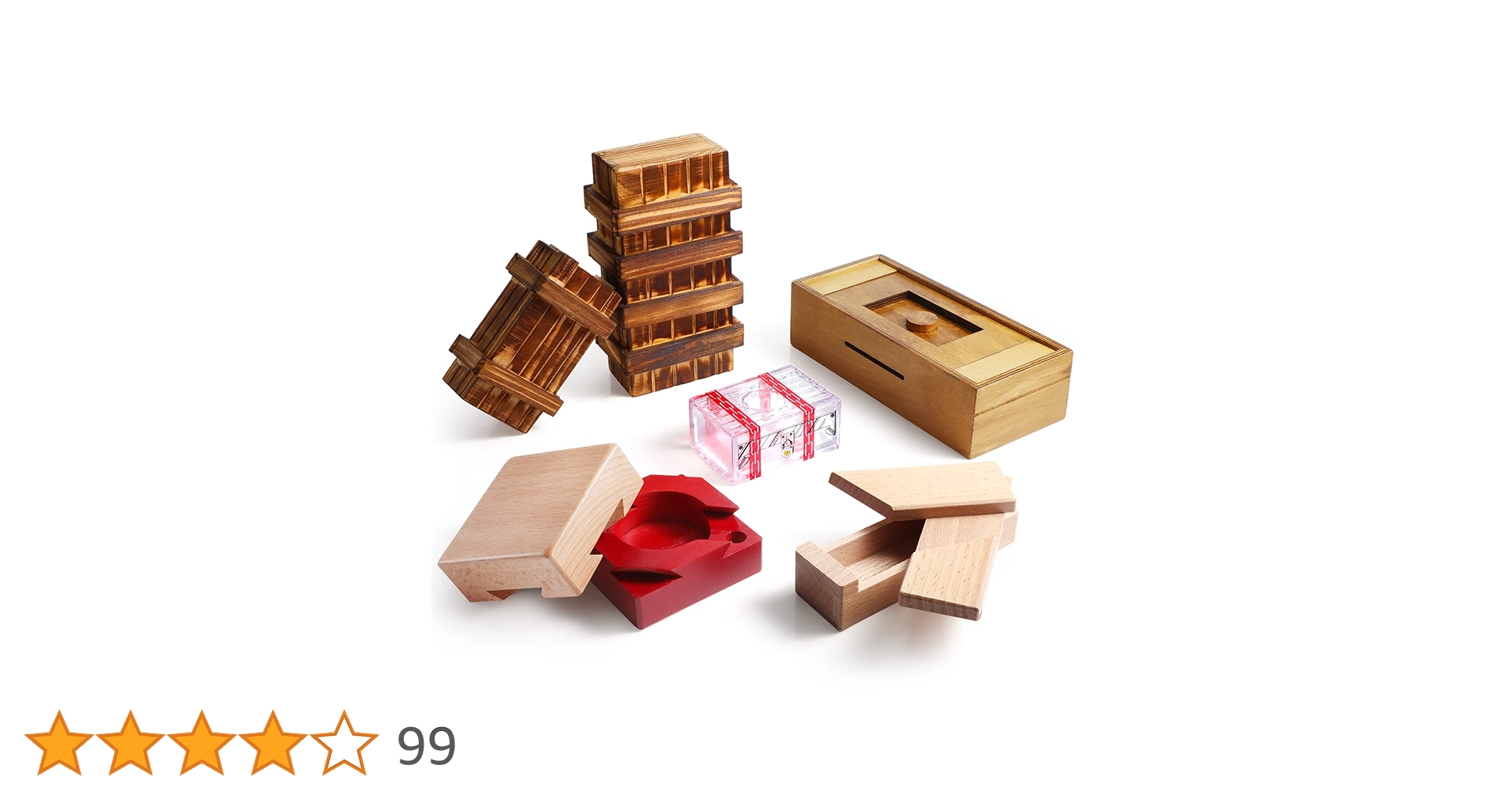 Amazon.co.jp: 6個セット パズルボックス 木製シークレットボックス