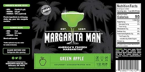 Miniatura 53 de Margarita Man Concentrado de mezcla de margarita de fresa y daiquiri Botella de 64 onzas, hace 56 bebidas Granizado de fresa Barras