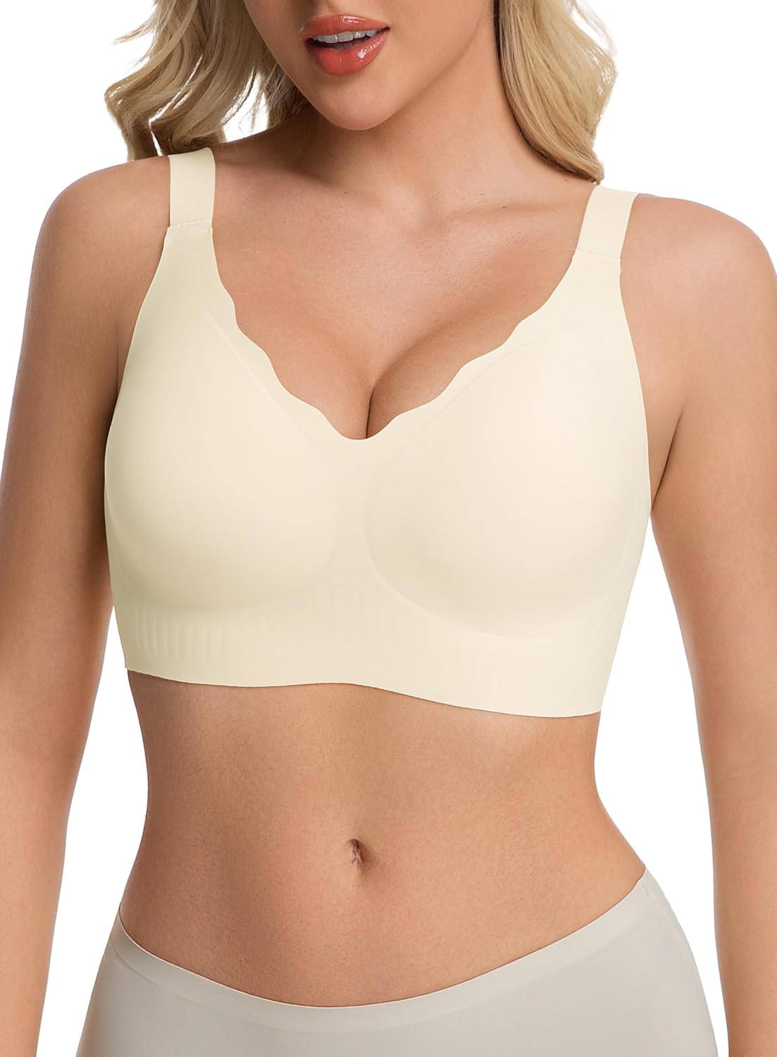 Womens Wireless Bras Comfortable No Underwire Bralettes Full Coverage Everyday Bras - Image 3