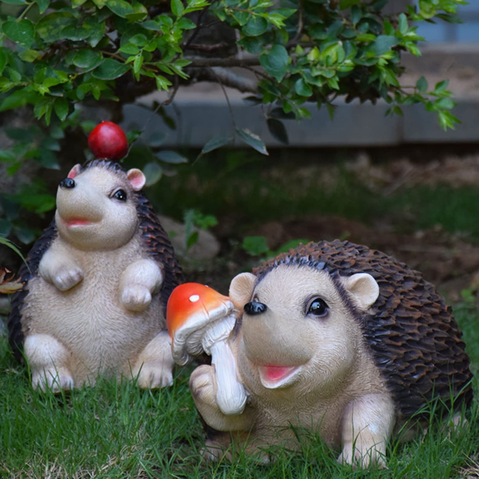 Amazon.co.jp: かわいい ハリネズミの置物 植物 ハリネズミ 飾り 置物