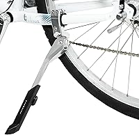 Vista 12 de BV Rear Bike Stand for 24"-28" Bikes - Adjustable Bike Kickstand for Adult Bike with 8 Height Levels, Non-Slip Foot & Clamp Grip - Weather-Resistant