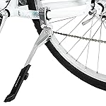 BV Rear Bike Stand for 24-28 Bikes - Adjustable Bike Kickstand for Adult Bike with 8 Height Levels, Non-Slip Foot & Clamp Grip - Weather-Resistant Aluminum Alloy Bicycle Stand for Road, Mountain BMX