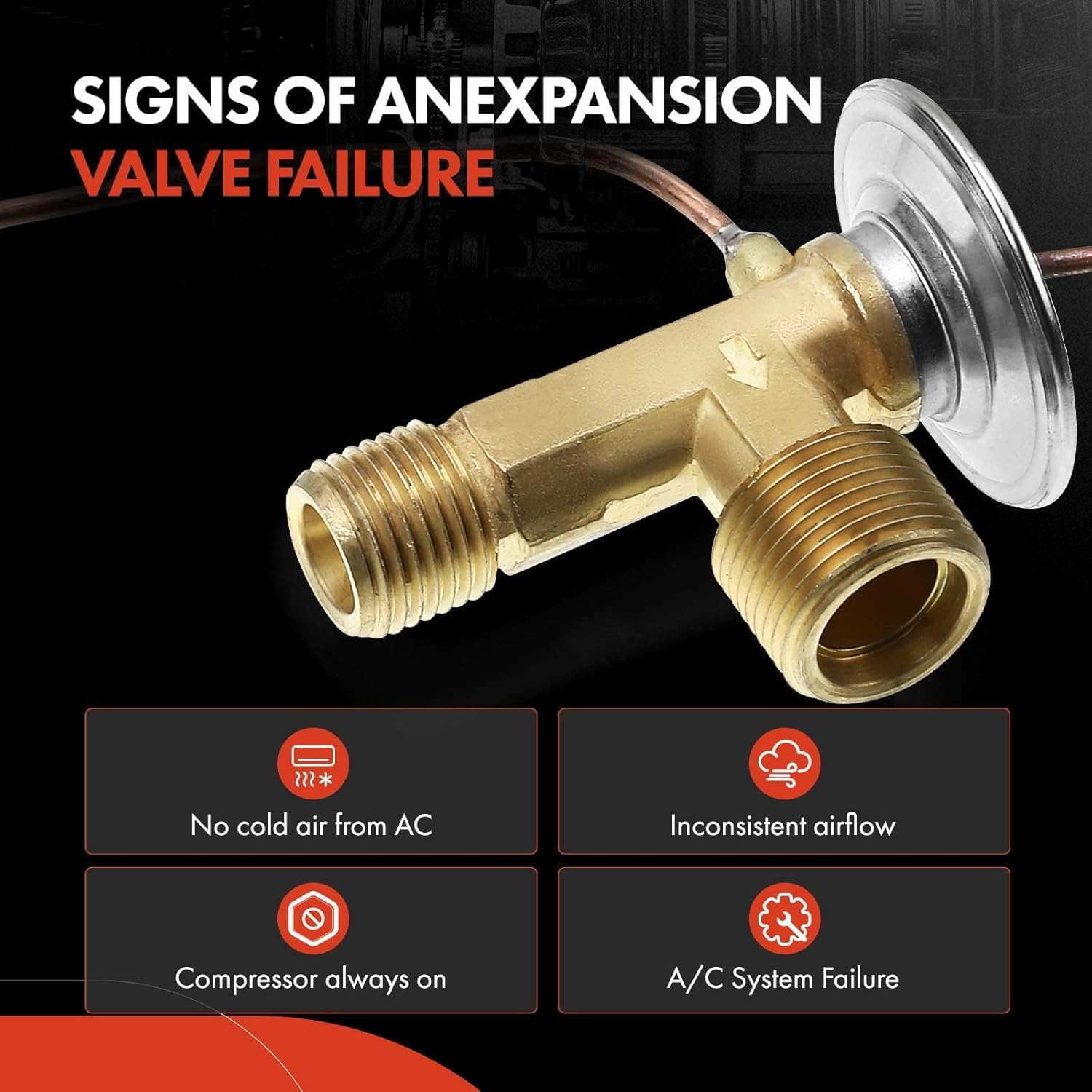 A-Premium AC Expansion Valve Compatible with Nissan Maxima/240SX & Subaru Impreza/Legacy/Justy/SVX/XT & Kia Sportage & Mazda Miata/Protege/Protege/Miata & INFINITI I30/J30