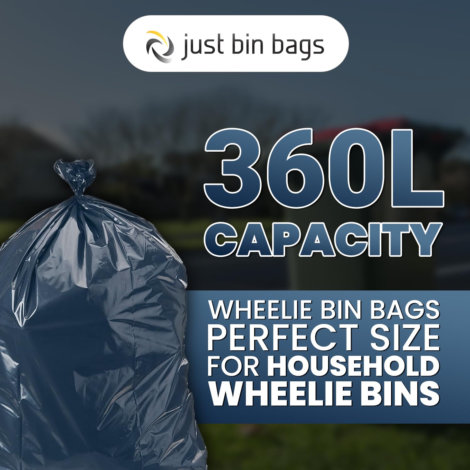 30 bolsas de basura para cubos de basura, 360 L, color azul, resistentes, 12 kg – 70 micrones, 100 x 125 cm (3 rollos de 10 bolsas cada una)