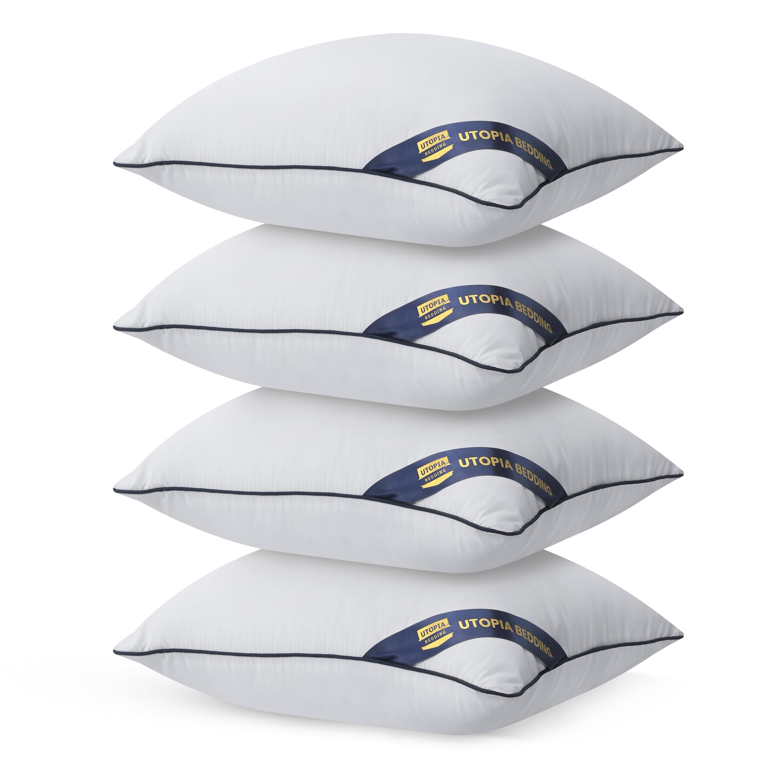 Utopia Bedding Throw Pillow Inserts (Pack of 4, White), 18 x 18 Inches Decorative Indoor Pillows for Sofa, Bed, Couch, Cushion Sham Stuffer