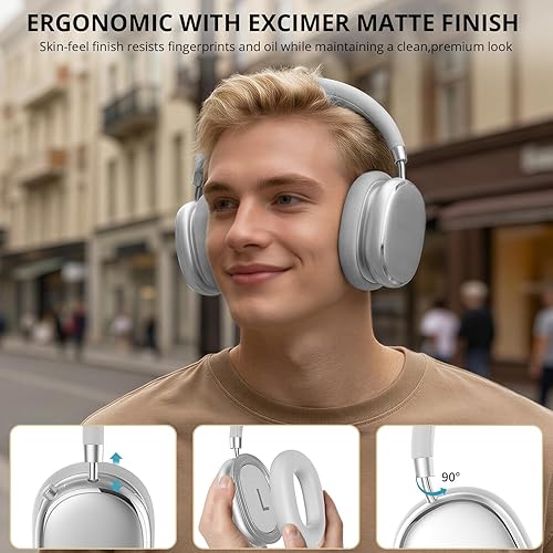 Miniatura 9 de NC95 - Auriculares híbridos con cancelación activa de ruido con control de perilla, 65 horas de reproducción sobre la oreja, auriculares