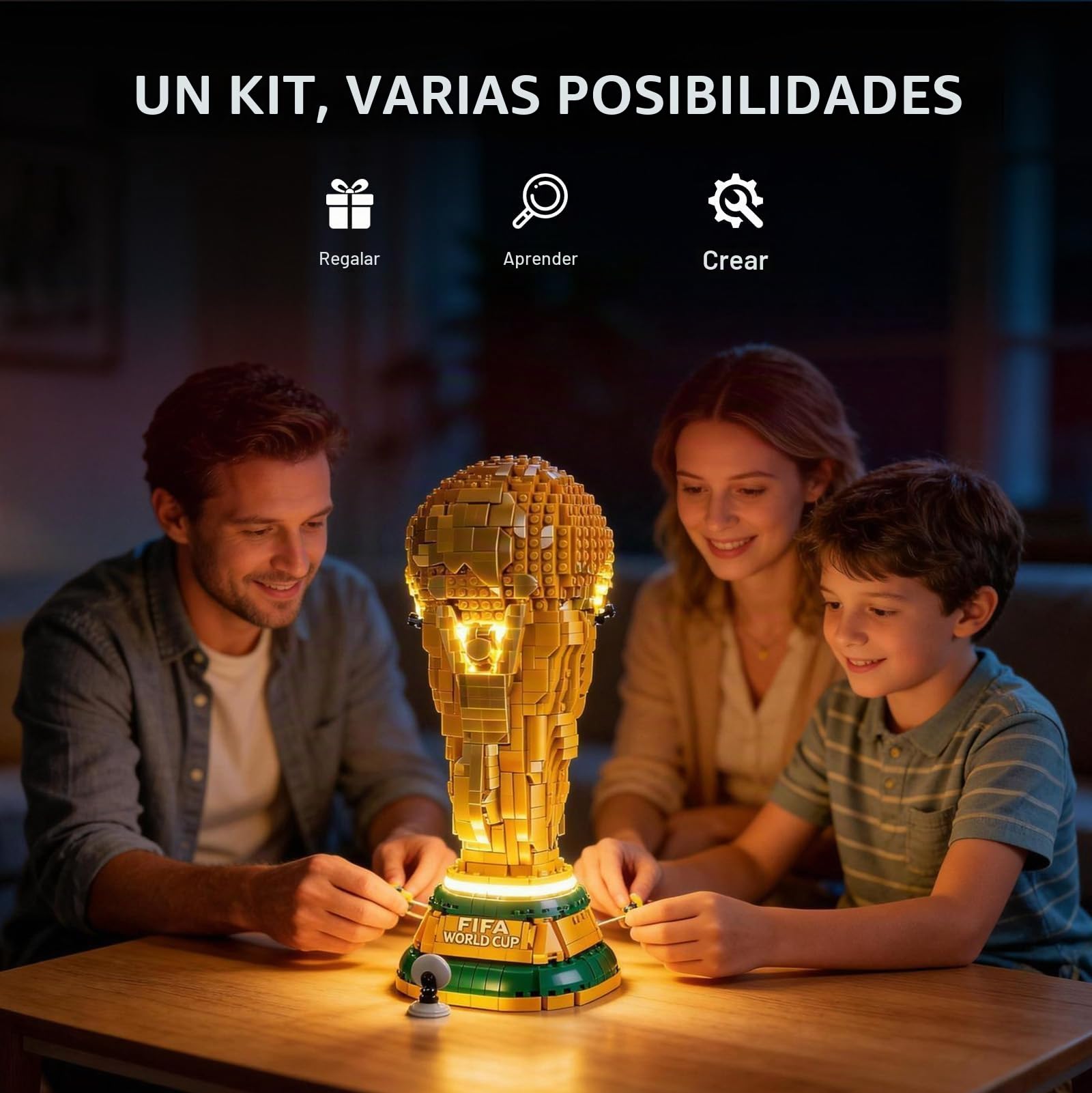 BRIKSMAX Kit de iluminación 2.0 Compatible con ediciones LEGO Trofeo oficial de la Copa Mundial de la FIFA 43020 Juego de construcción de kits de iluminación LED originales (solo accesorios) para