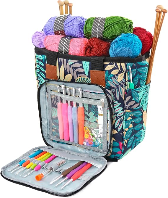 Exceart Netztasche Für Wolle & Strickzubehör – Rosig, 30x13x3 Cm, Nylon, Mit Griff