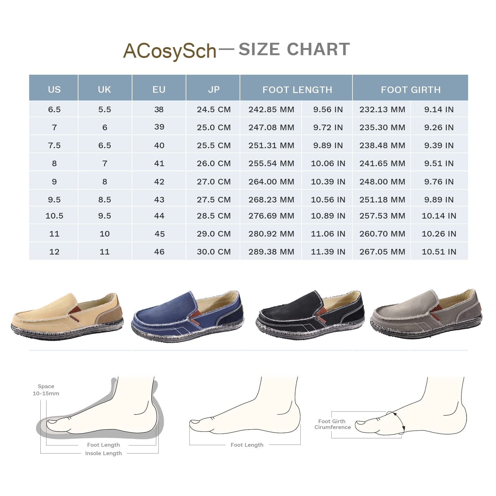 Chaussures en Toile Homme Léger Chaussures Bateau Respirant Mocassins Antidérapant Sport Sneakers