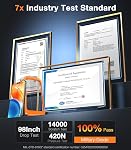 TORRAS Diamond Shield for iPhone 15 Screen Protector [ 9H+ Military-Grade Protection] Unbreakable Shatterproof Tempered Glass for iPhone 15 Full Coverage Screen Protector, 2-Pack