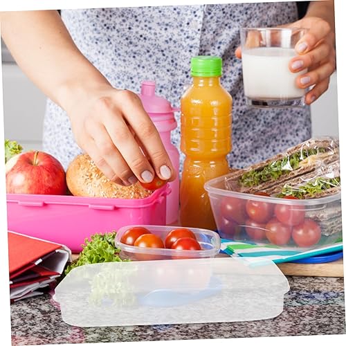 Miniatura 5 de Hemoton Juego de 2 cajas herméticas frescas refrigeradas, recipientes cuadrados de almacenamiento de alimentos de 9.56 pulgadas para tocino, carne