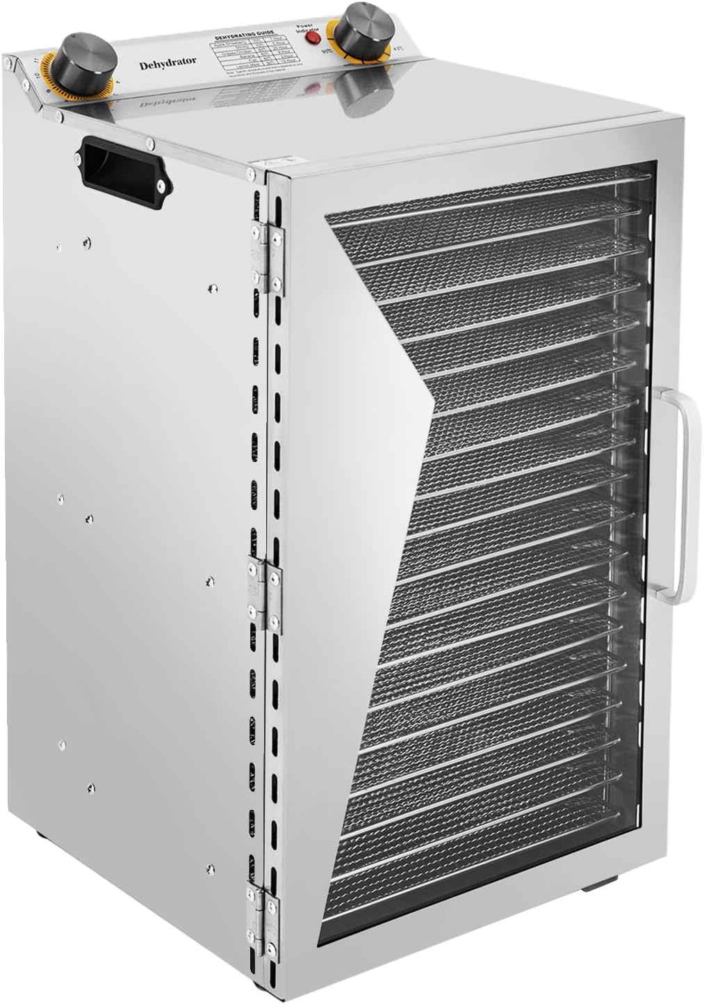 Commercial Food Dehydrator 18-Tray Fruit and Meat Dehydrator Stainless Steel Beef Jerky Dryer, 600W Food Dried Fruit Machine Temperature and Time Adjustable, Electric Dehydrator for Fruit and Veggies