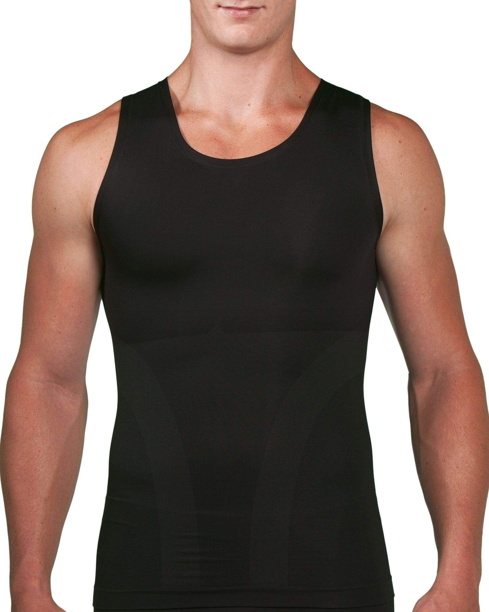 Knap'man Knapman Kompressions-Tanktop Herren – Kompressions-Unterhemd für Sport, Arbeit & Alltag – Schwarz