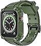 Wristitani Apple Watch バンド 40/41mm iWatch SE3/2/1 シリーズ 9/8/7/6/5/4 に対応 アップルウォッチ フルカバー 一体型 バンパーケース付き 耐衝撃 TPU 素材 スポーツ アウトドア専用,ミリタリーグリーン
