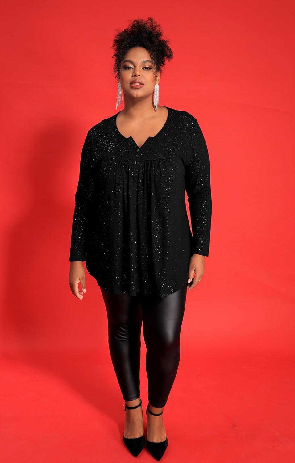 TIYOMI Plus Size Tunic for Women Long Sleeve Fall Tops XL-5XL - Image 4