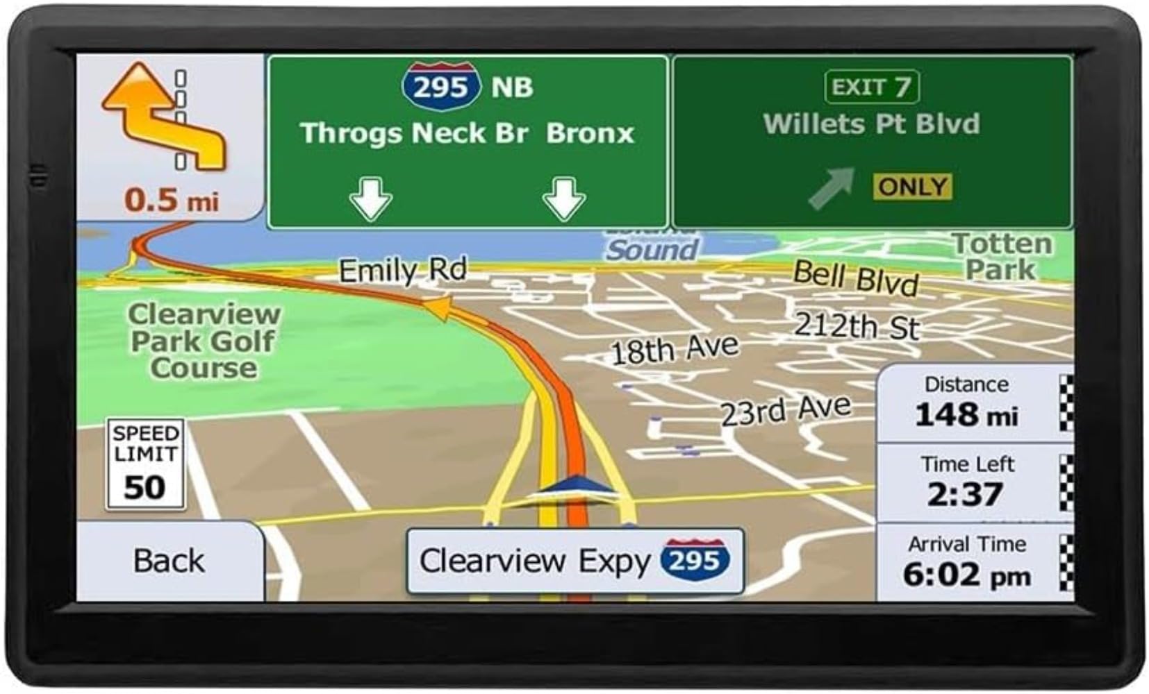 Nawigacja satelitarna, ekran dotykowy HD z nawigacją GPS, do samochodów osobowych i ciężarowych, obsługa głosowego wskazówek dotyczących kierunku skrętu, ostrzeżenie o ograniczeniu prędkości
