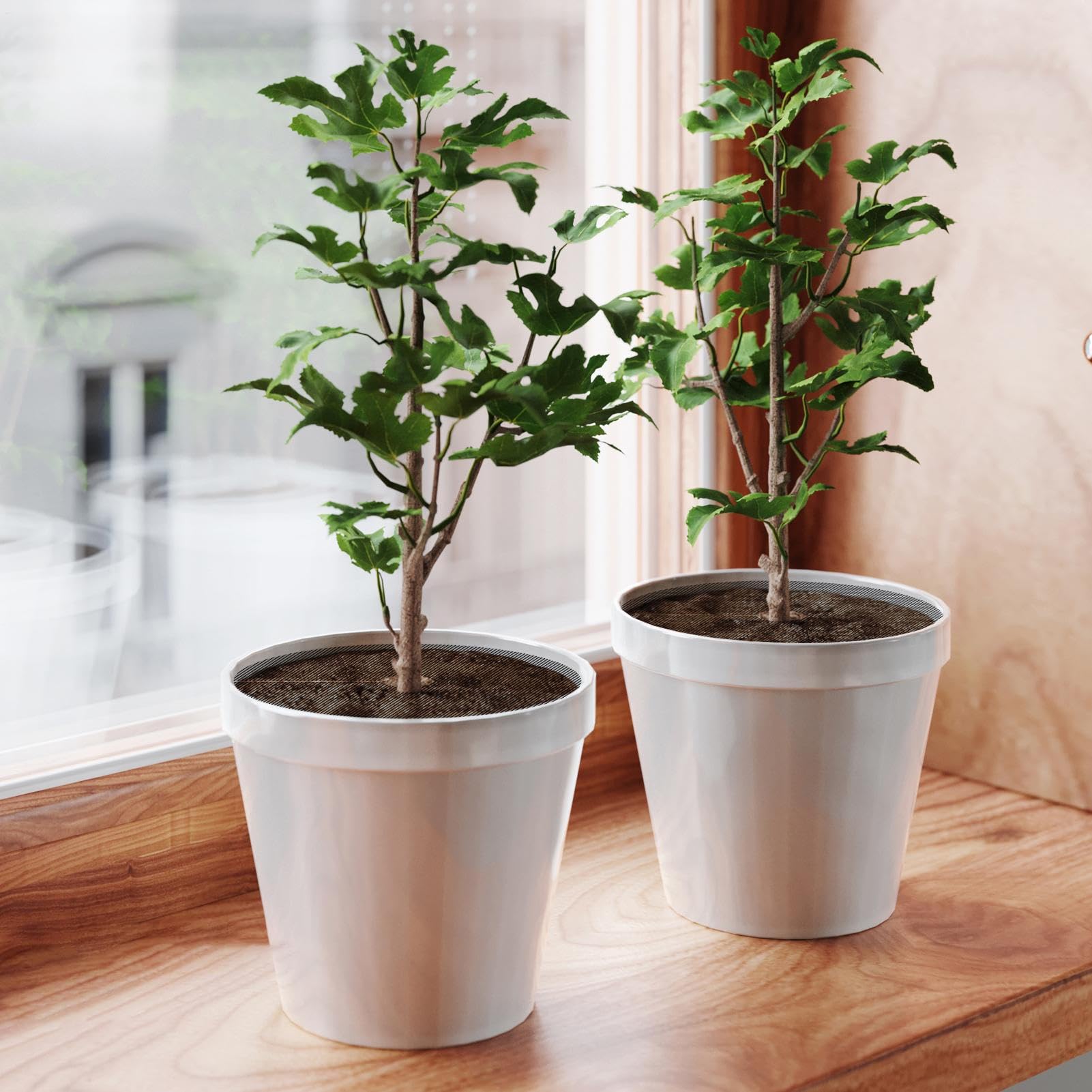 4 Stück Blumentopfgitter 40cm - Katzen- & Pflanzenschutz Schneidbar