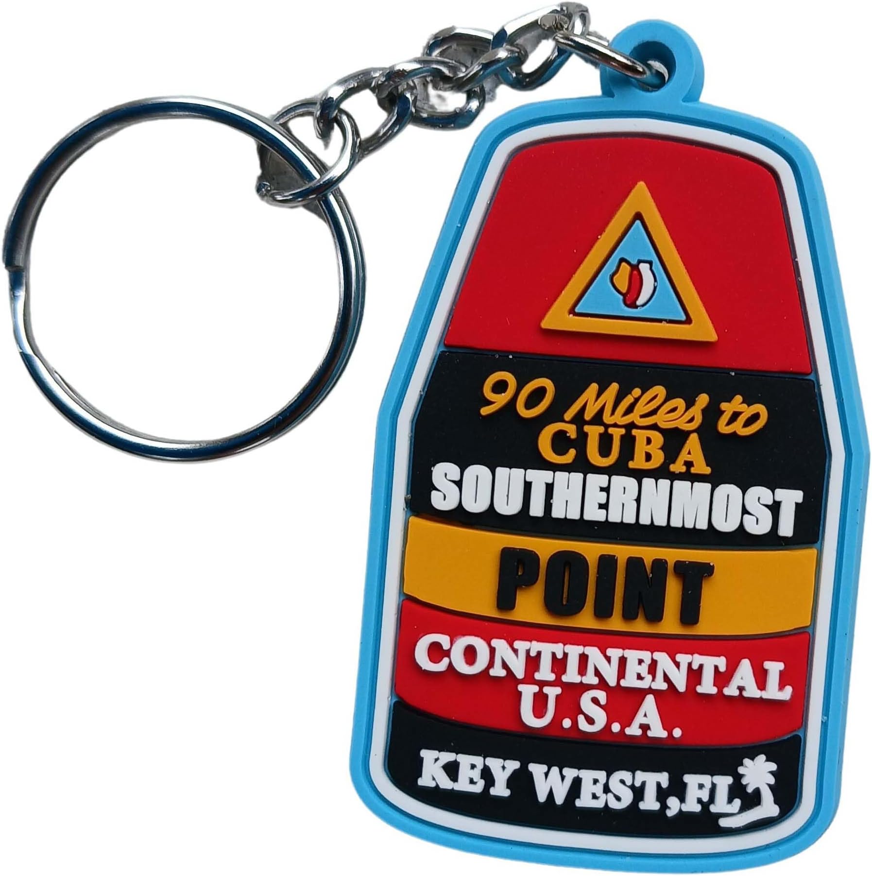 Vagabond Heart Key West Keychain - Southernmost Point Marker Souvenir - Purse or Bag Charm - Florida Keys Keychain - Conch Republic