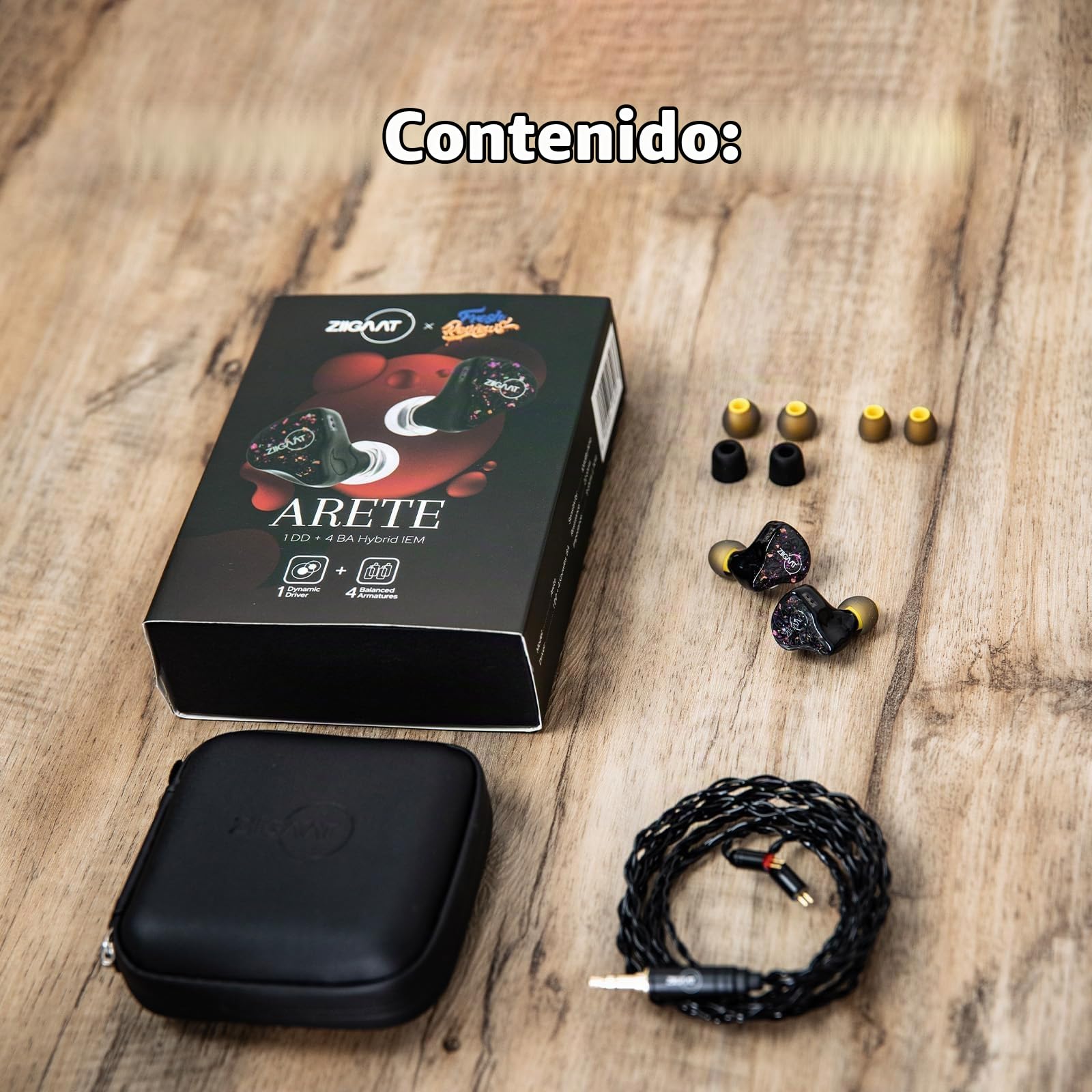 ZiiGaat X Fresh Reviews Arete Monitor Intrauditivo, 1Dd+4Ba Auricular Híbrido IEM, Auriculares Con Cable Para Juegos, Para Monitor De Estudio, Con Cable IEM Desmontable Para Músicos Audiófilos