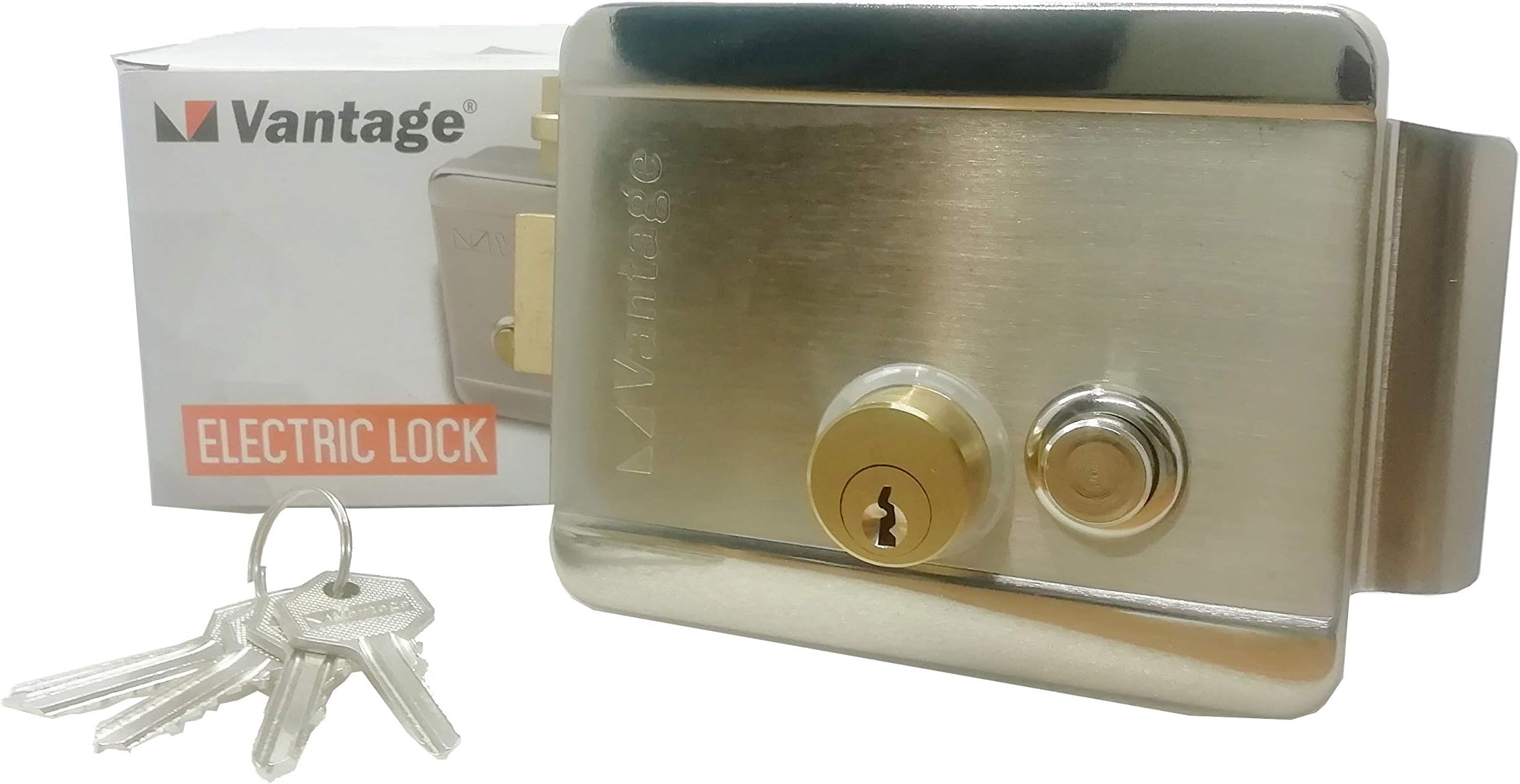 Vantage EL200 Key Door Lock (Silver, Painted Finish)