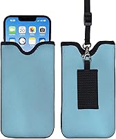 Vista 26 de Tainada Funda de transporte de neopreno a prueba de golpes para hombre y mujer, funda de transporte con cordón para el cuello, funda con lazo