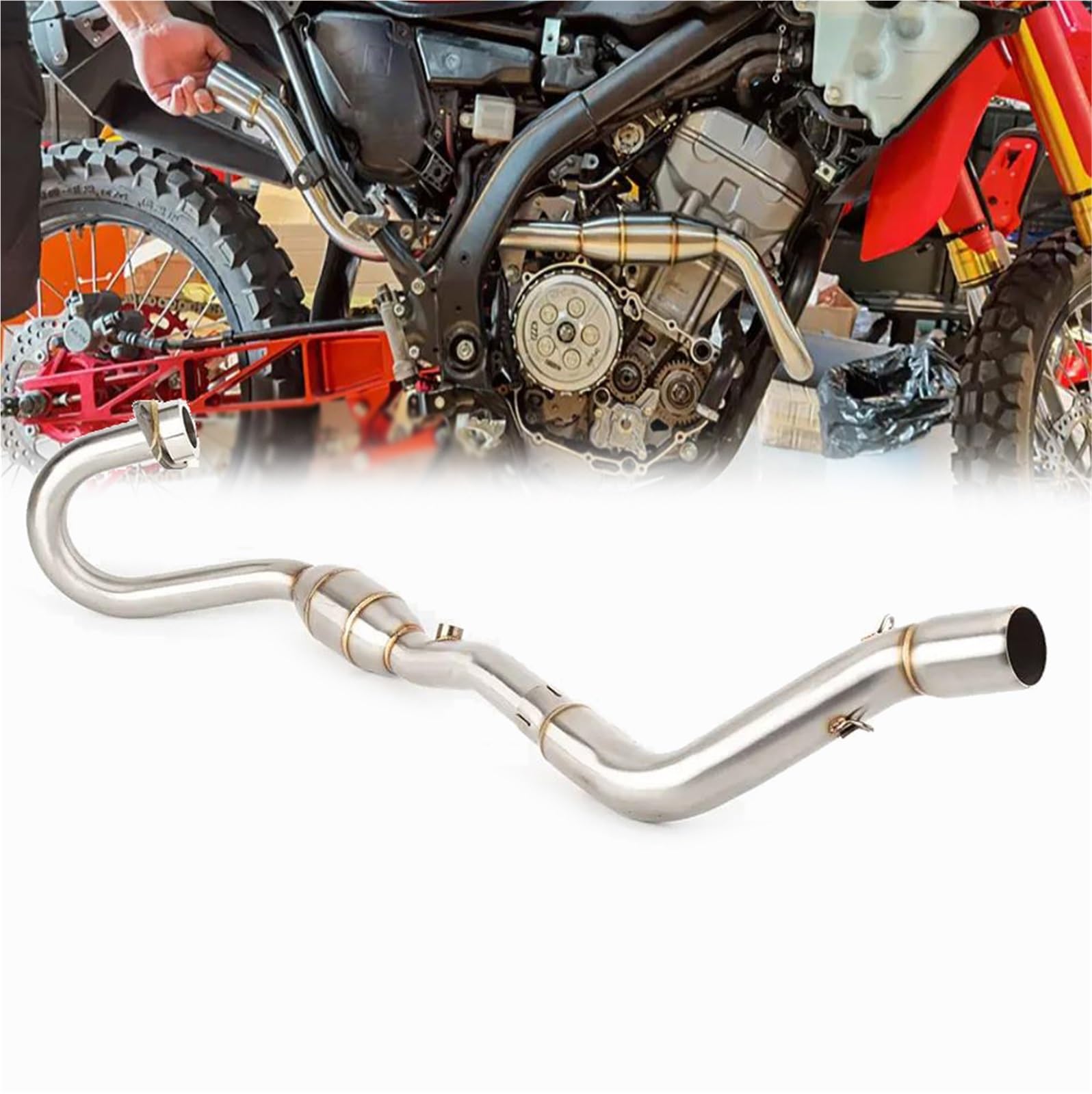 Tuyau de liaison d'échappement de moto CRF250L pour vos aventures et roadtrips Rally