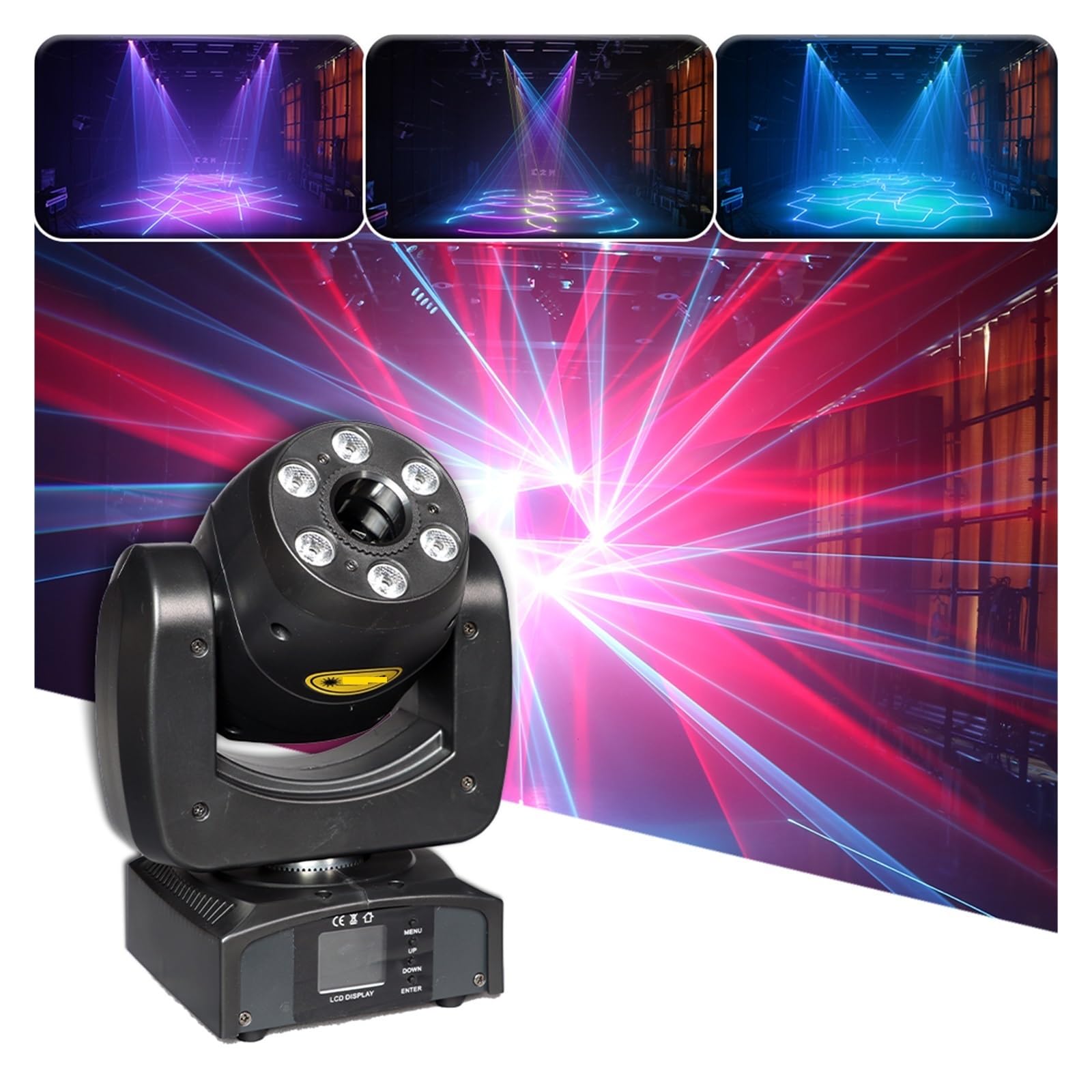 DJ-Lichter, 6X10W LED 2W Volle Farbe RGB Moving Head Licht Scannen Muster Effekt Projektor DJ Disco bühne Hochzeit