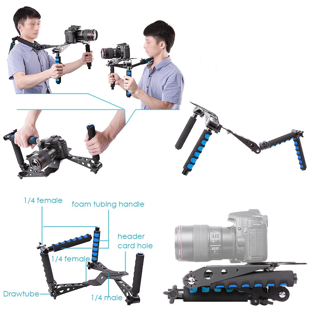 Neewer faltbares Schulterstativ für Videokamera/Digital SLR Kamera/DV Rekorder
