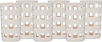 Silicone Glass Water Bottle Sleeves - 6-Pack of Protective Holders 16-18 oz Capacity - Anti-Slip Protection for Beverage Containers - Insulating Carriers for Smoothies and Juices (Pearl Grey)