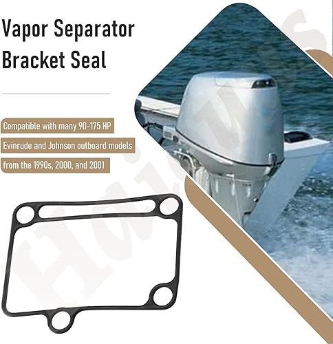 Vista 15 de 335236 sello de vapor, compatible con Johnson Evinrude 0335236 - para muchos modelos fueraborda Evinrude y Johnson de 90-175 HP de los años 90, 2000