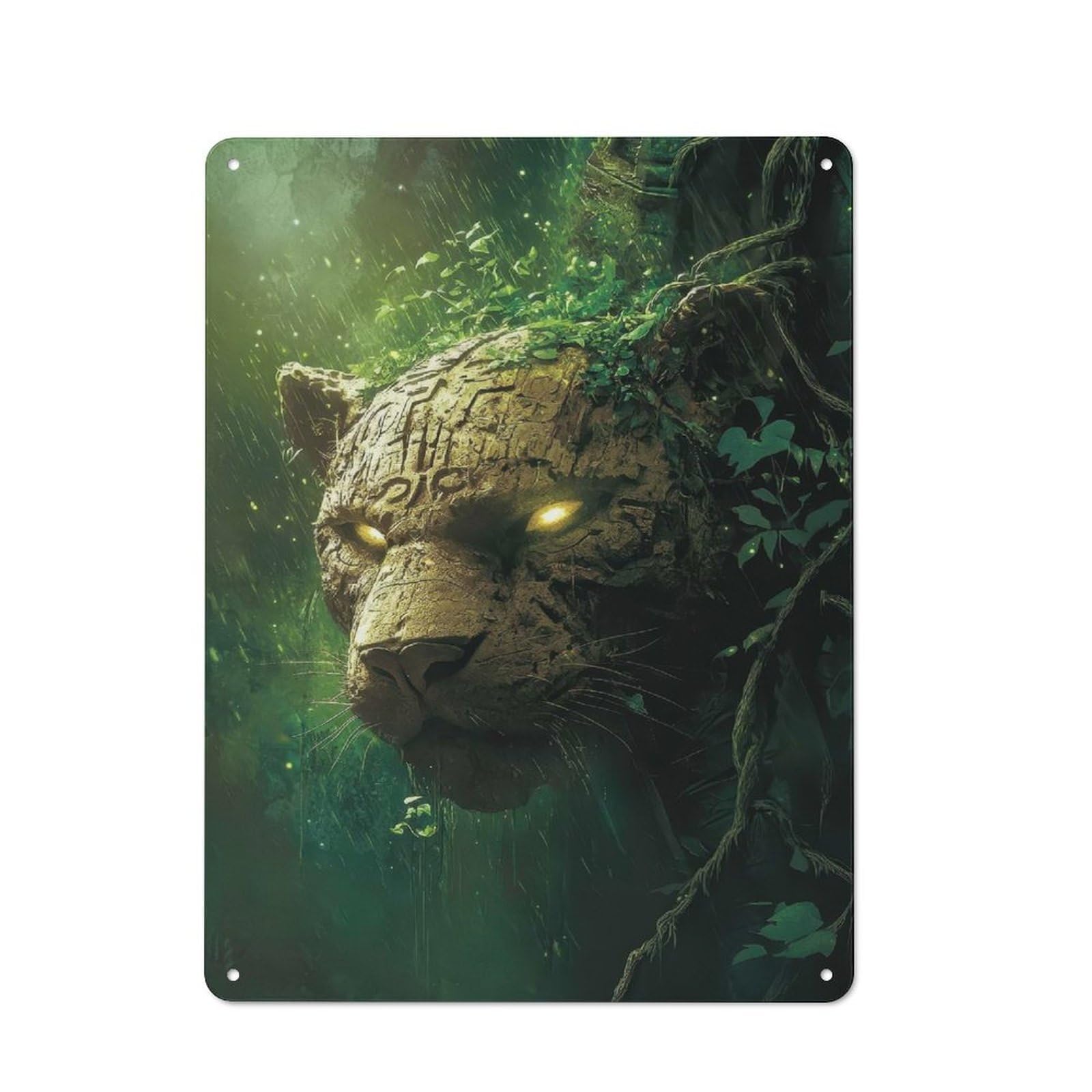 Junmoney The Ancient Keeper Tin Wall Plaque 40X30cm With For Garage Or Workshop, For An Autumn Wall Display In Garage And Workshop