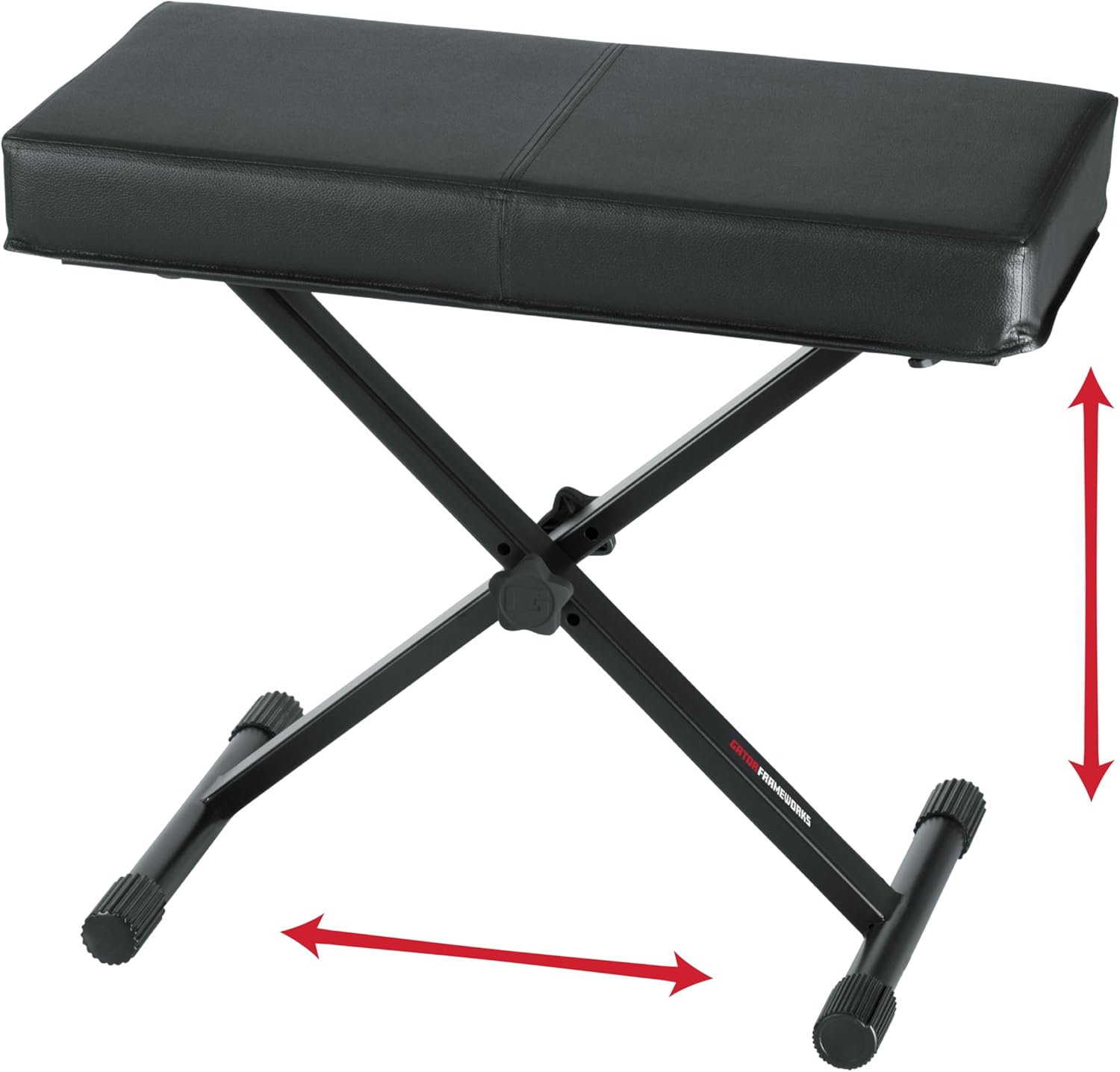 Gator Frameworks Adjustable X-Frame Style Keyboard Bench, (GFW-Key-BNCH-1)