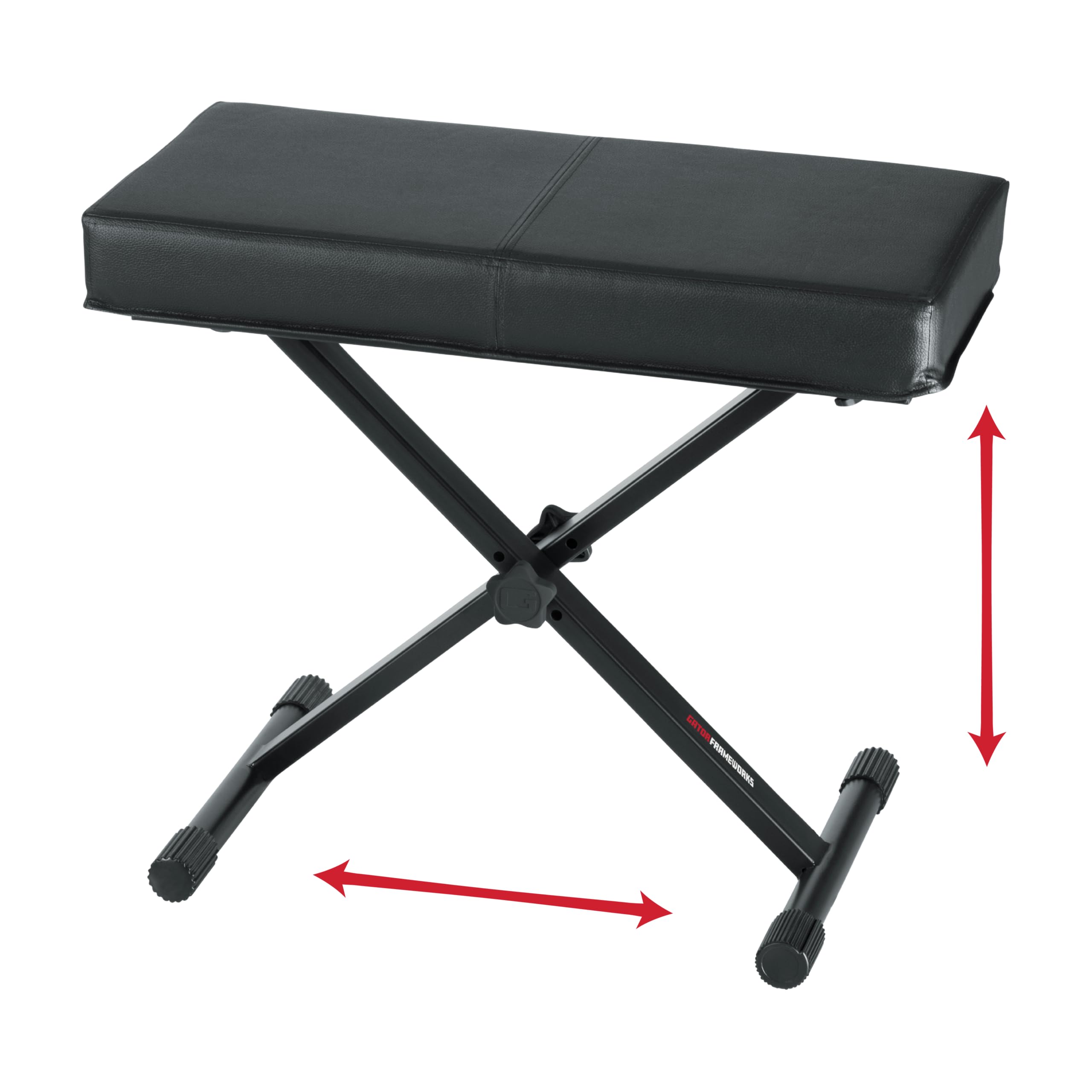 Gator Frameworks Banco para Teclado Negro estándar con Asiento de Lujo (GFW-Key-BNCH-1)