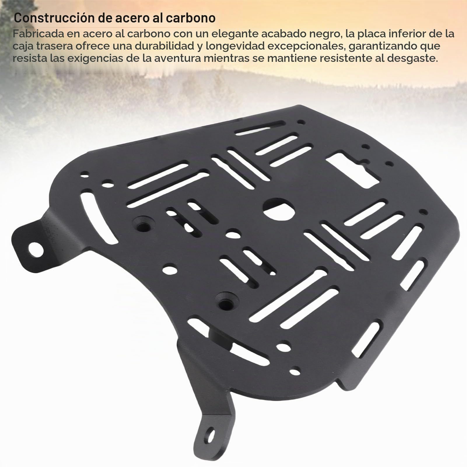 Placa de Portaequipajes Trasero, Motocicletas de Acero Al Carbono Portaequipajes Trasero Ampliar Placa Reemplazo de Montaje de Caja de Equipaje Extraíble para ZONTES 368G 501G