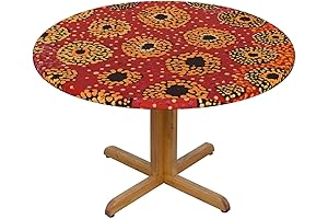 Round Fitted Tablecloth with Elastic for 4 sillas, 50 in.