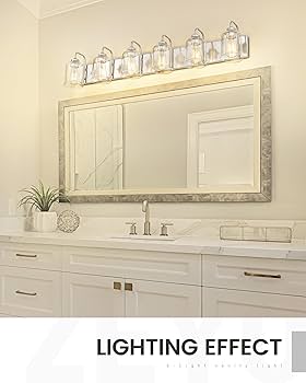 zeyu 6-Light Bathroom Wall Light Fixture, 44 Inch Modern