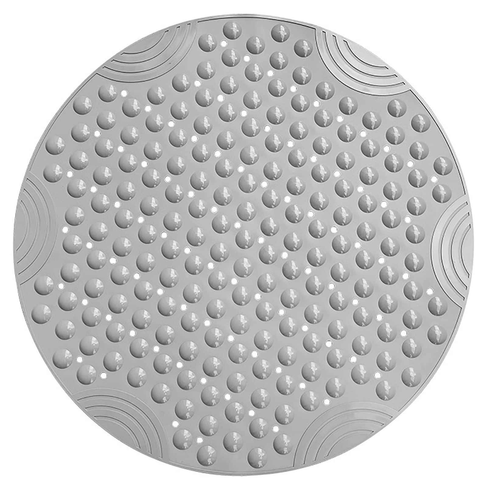 Tapis de bain antidérapant de 65 x 65 cm avec trous de drainage et ventouses de fixation